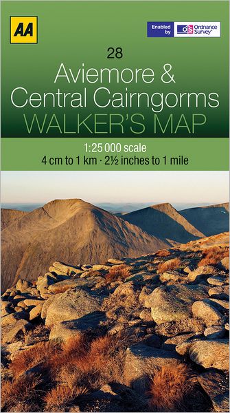 AA Walker's Map.028 Aviemore & Central - Aa Publishing - Books - AA Publishing - 9780749573072 - April 1, 2012