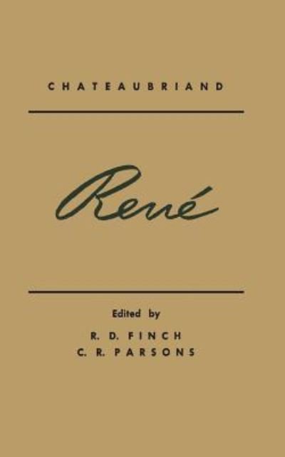 Rene - Francois-Rene de Chateaubriand - Books - University of Toronto Press - 9781442639072 - December 15, 1957