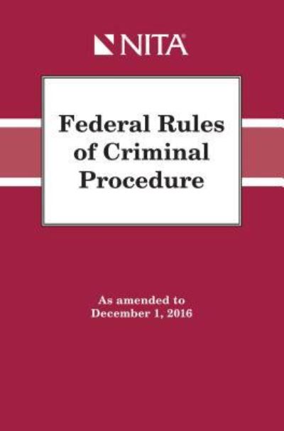 Cover for Randy Rich · Federal Rules of Criminal Procedure (Spiral Book) (2016)