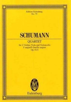 Cover for Robert Schumann · String Quartet F Major Op 412 (Paperback Bog) (1983)