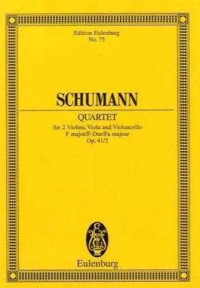 Cover for Robert Schumann · String Quartet F Major Op 412 (Pocketbok) (1983)