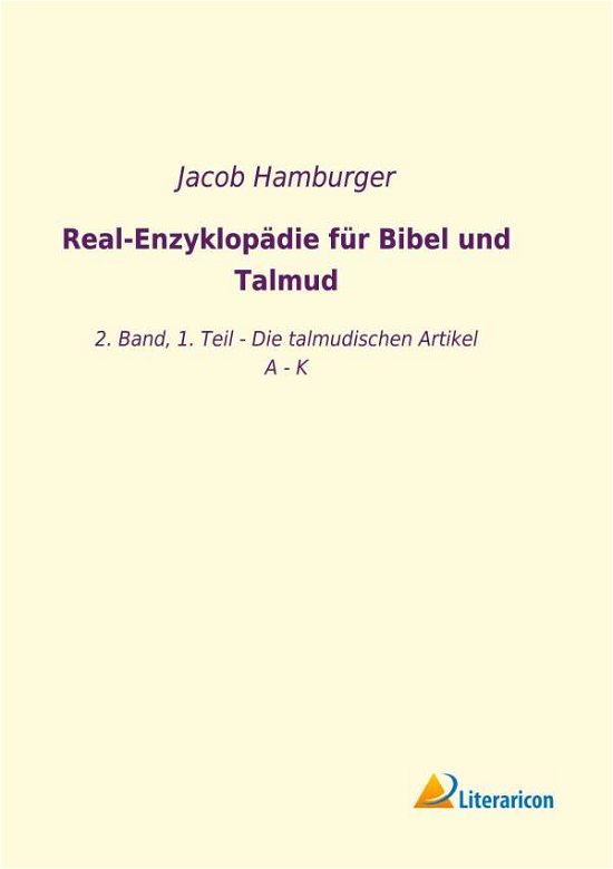 Cover for Hamburger · Real-Enzyklopädie für Bibel u (Book)