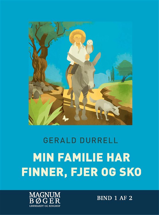 Cover for Gerald Durrell · Min familie har finner, fjer og sko (storskrift) (Indbundet Bog) [3. udgave] (2018)