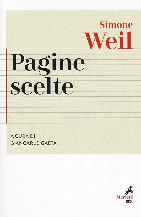 Cover for Simone Weil · Pagine Scelte. Nuova Ediz. (Book)