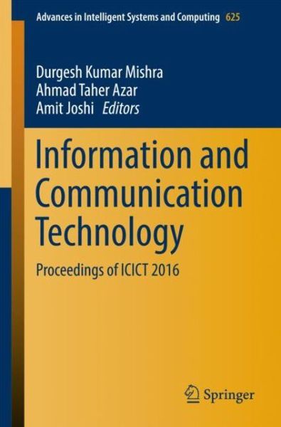 Cover for Information and Communication Technology (Book) [1st ed. 2018 edition] (2017)