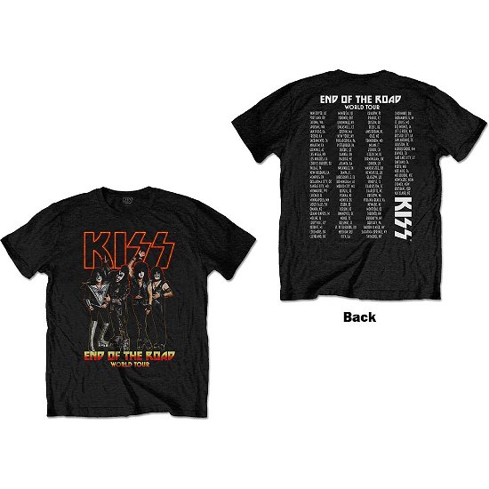 Cover for Kiss · KISS Unisex T-Shirt: End Of The Road Tour (Back Print) (T-shirt) [size L] [Black - Unisex edition]