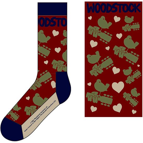 Cover for Woodstock · Woodstock Unisex Ankle Socks: Birds &amp; Hearts (UK Size 7 - 11) (Bekleidung) [size M]