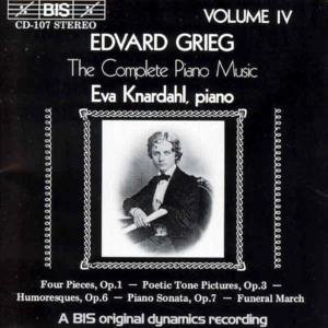 4 Pieces Opus 1 / Poetic Tone Pieces - Grieg / Knardahl - Musik - Bis - 7318590001073 - 22. September 1994