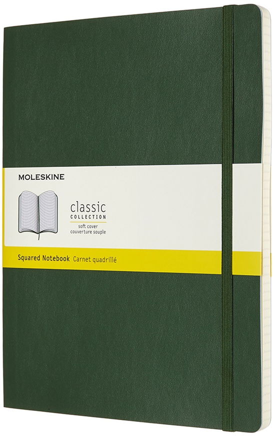 Cover for Moleskine Extra Large Squared Softcover Notebook: Myrtle Green (Paperback Book) (2019)