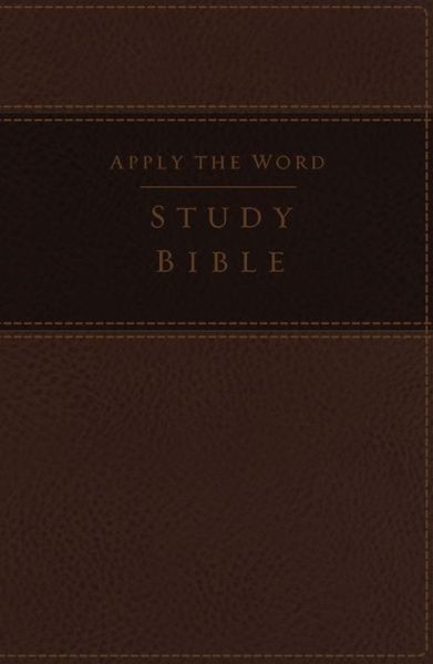 Cover for Zondervan · NKJV, Apply the Word Study Bible, Large Print, Leathersoft, Brown, Red Letter Edition: Live in His Steps (Leather Book) (2017)