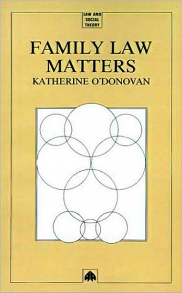 Cover for Katherine O'Donovan · Family Law Matters - Law and Social Theory (Paperback Book) (1993)