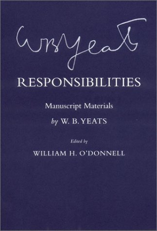 Cover for W. B. Yeats · Responsibilities: Manuscript Materials - The Cornell Yeats (Innbunden bok) (2003)