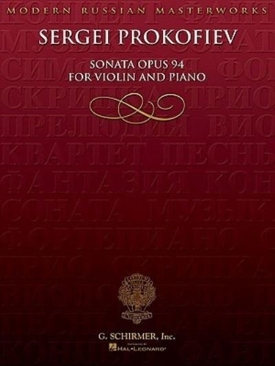 Cover for Sergei Prokofiev · Sonata for Violin, No. 2, Op 94 : Violin and Piano (Paperback Bog) (2011)