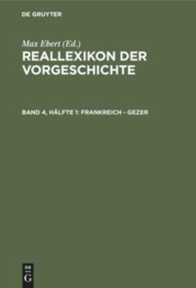 Cover for Max Ebert · Frankreich - Gezer (Book) (1926)