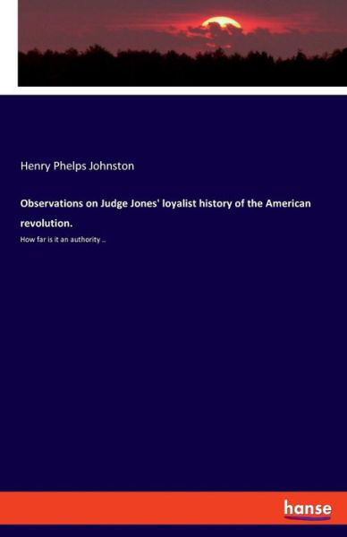 Cover for Johnston · Observations on Judge Jones' l (Bog) (2019)