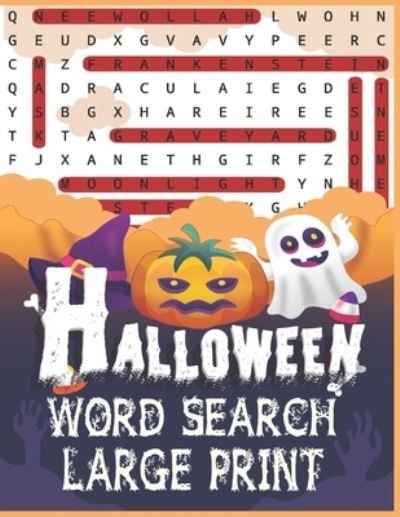 Cover for Kr Print House · Halloween Word Search Large Print: Brain sharper game for adults &amp; Kids, Holiday Word Search Books, Halloween Word Search (Pocketbok) (2021)