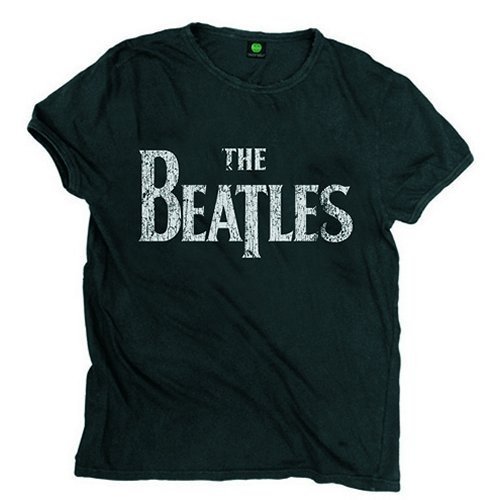 The Beatles Unisex T-Shirt: Vintage Drop T Logo - The Beatles - Fanituote - Apple Corps - Apparel - 5055295325074 - 