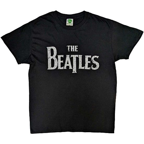 The Beatles Unisex T-Shirt: Drop T Logo Vintage - The Beatles - Merchandise - Apple Corps - Apparel - 5055295325074 - 