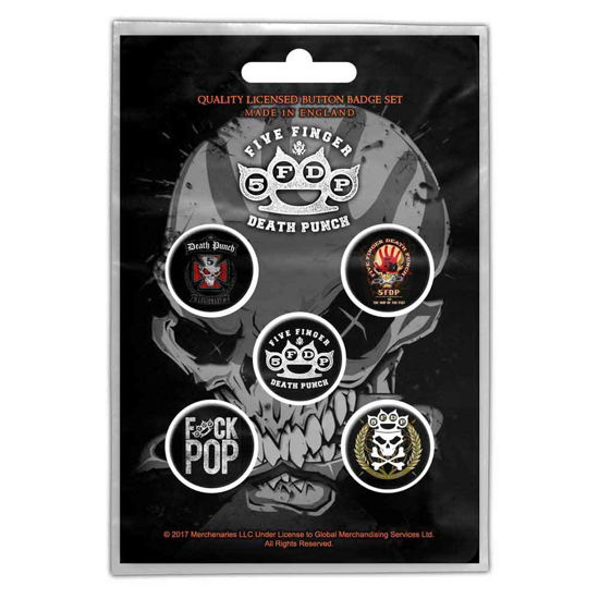 Five Finger Death Punch Button Badge Pack: Logos - Five Finger Death Punch - Koopwaar - Razamataz - 5055339780074 - 28 oktober 2019