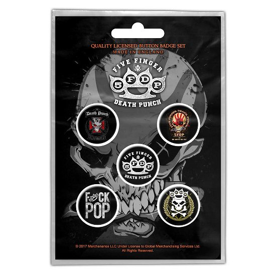 Five Finger Death Punch Button Badge Pack: Logos - Five Finger Death Punch - Produtos - Razamataz - 5055339780074 - 28 de outubro de 2019