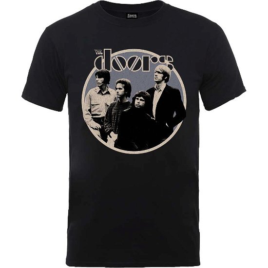 The Doors Unisex T-Shirt: Retro Circle - The Doors - Produtos - Merch Traffic - 5056170625074 - 22 de janeiro de 2020