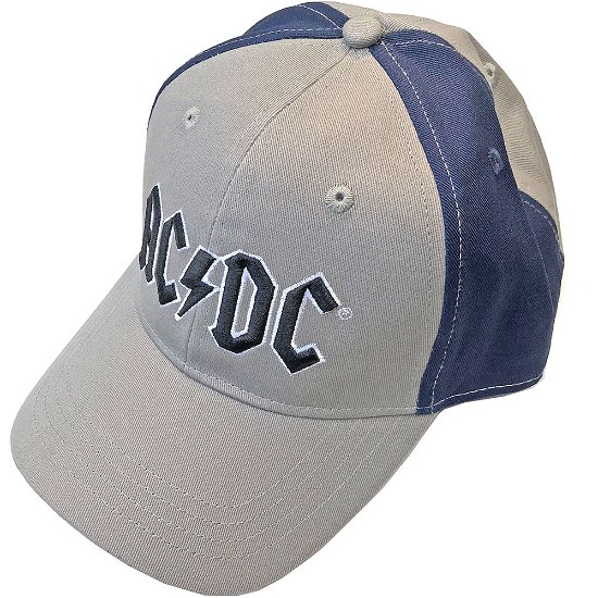 Cover for AC/DC · AC/DC Unisex Baseball Cap: Black Logo (2 Tone) (Bekleidung) [Grey, Blue - Unisex edition]