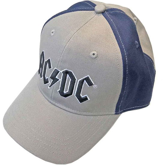 Cover for AC/DC · AC/DC Unisex Baseball Cap: Black Logo (2 Tone) (CLOTHES) [Grey, Blue - Unisex edition] (2019)