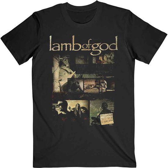 Lamb Of God Unisex T-Shirt: Album Collage - Lamb Of God - Fanituote -  - 5056368613074 - 