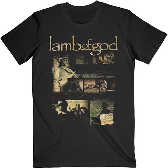 Lamb Of God Unisex T-Shirt: Album Collage - Lamb Of God - Fanituote -  - 5056368613074 - 