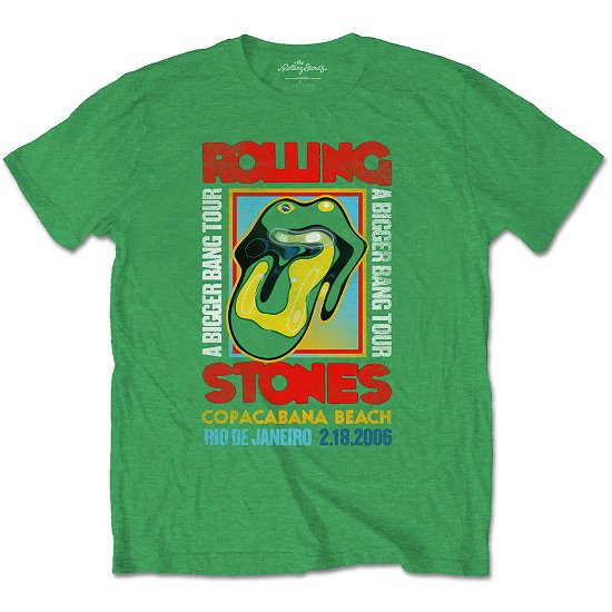 The Rolling Stones Unisex T-Shirt: Copacabana Green - The Rolling Stones - Merchandise -  - 5056368684074 - 