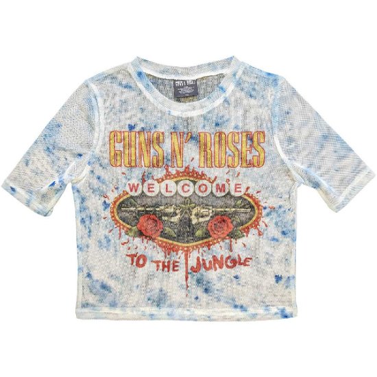 Cover for Guns N Roses · Guns N' Roses Ladies Crop Top: Welcome To The Jungle LV (Mesh) (XX-Small) (CLOTHES) [size XXS]