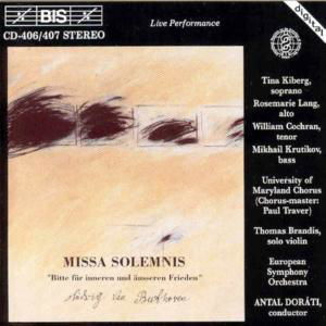 Missa Solemnis Soloists - Beethoven / Dorati / Maryland Chorus European S.o. - Muziek - BIS - 7318594064074 - 23 september 1994