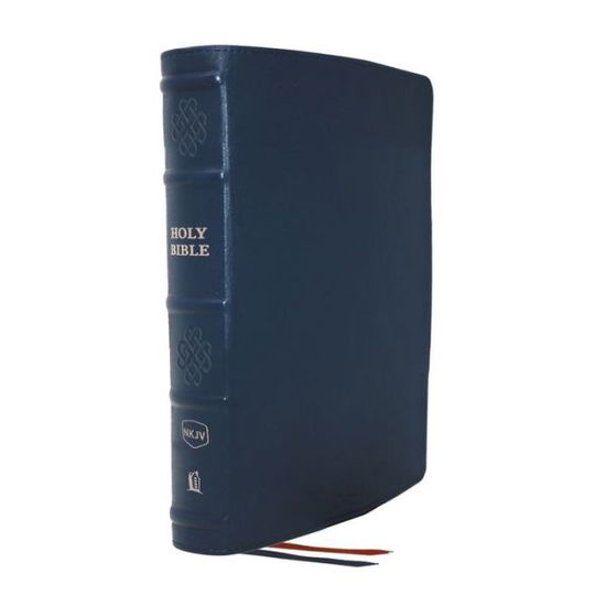 Cover for Thomas Nelson · NKJV, Single-Column Reference Bible, Genuine Leather, Blue, Comfort Print: Holy Bible, New King James Version (Leather Book) (2022)