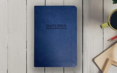 Cover for Unilit · Santa Biblia de Promesas Reina Valera 1960 / Compacta / Piel Especial Color Azul (Pocketbok) (2021)