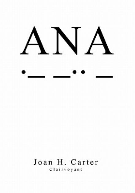 Cover for Joan H Carter · Ana (Hardcover Book) (2011)