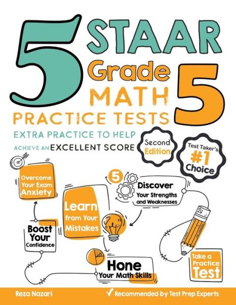 5 STAAR Grade 5 Math Practice Tests - Reza Nazari - Books - Effortless Math Education - 9781637190074 - November 29, 2020