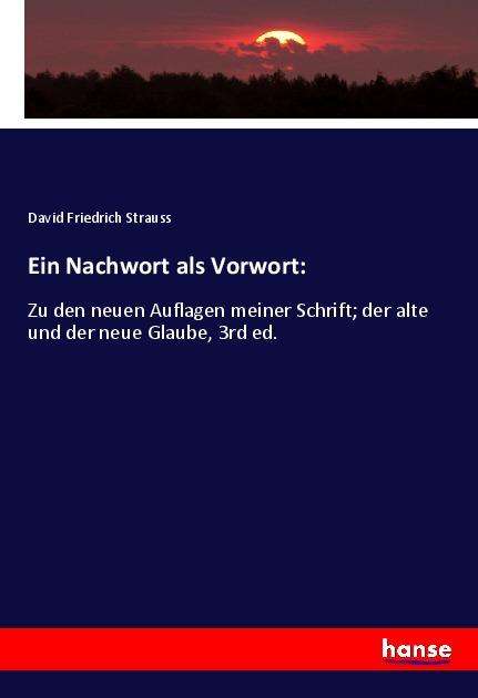 Cover for Strauss · Ein Nachwort als Vorwort: (Book)