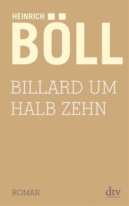 Cover for Heinrich Boll · Billiard um halb zehn (Hardcover Book) (2017)
