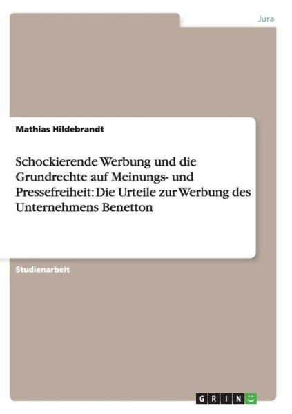 Cover for Hildebrandt · Schockierende Werbung und d (Book)