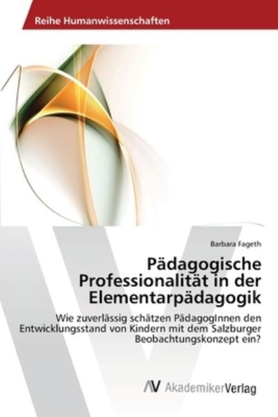 Cover for Fageth · Pädagogische Professionalität in (Bog) (2012)