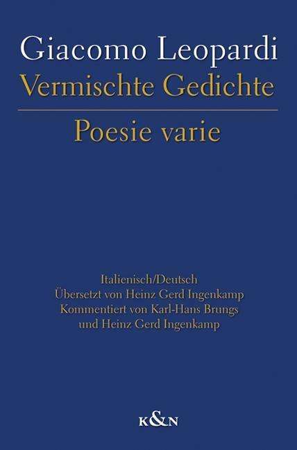 Cover for Leopardi · Leopardi:vermischte Gedichte (Book)