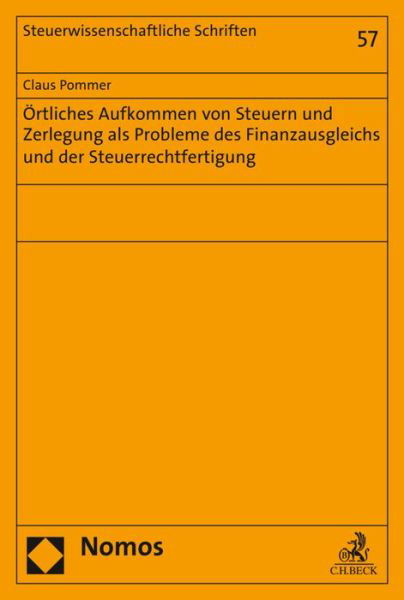 Cover for Pommer · Örtliches Aufkommen von Steuern (Buch) (2016)