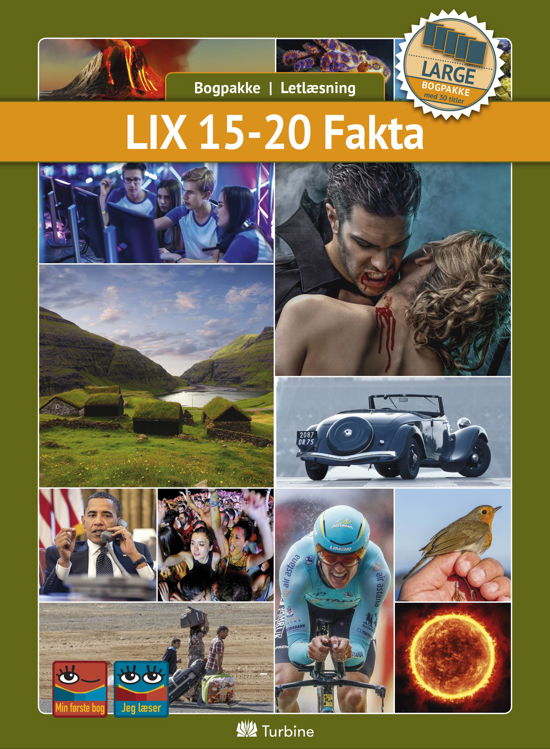 Cover for Bogpakke, letlæsning, fakta · Bogpakke: LIX 15-20 Fakta ( LARGE 30 bøger) (Bogpakke) [1. udgave] (2019)