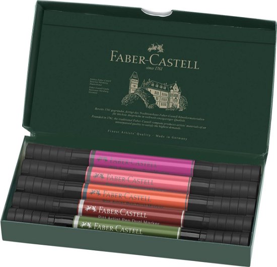 Faber-castell - India Ink Pap Dual Marker Flowers (5 Pcs) (162007) - Faber - Produtos - Faber-Castell - 4005401620075 - 