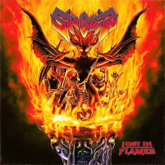 Cover for Saber · Lost in Flames (Orange Marbled) (LP) (2025)