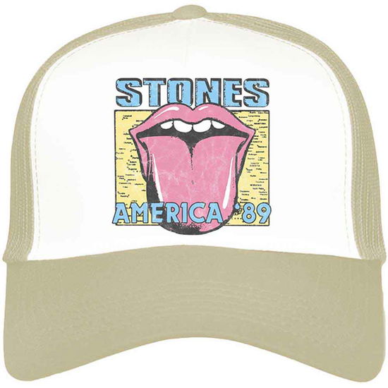 The Rolling Stones Unisex Mesh Back Cap: America '89 Tour Map - The Rolling Stones - Mercancía -  - 5056561017075 - 