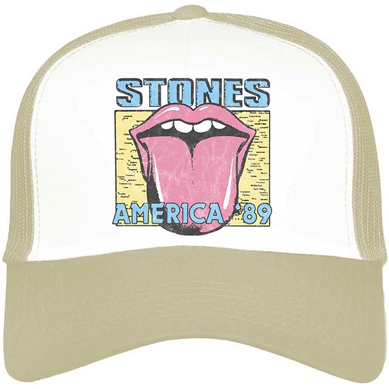 The Rolling Stones Unisex Mesh Back Cap: America '89 Tour Map - The Rolling Stones - Merchandise -  - 5056561017075 - 
