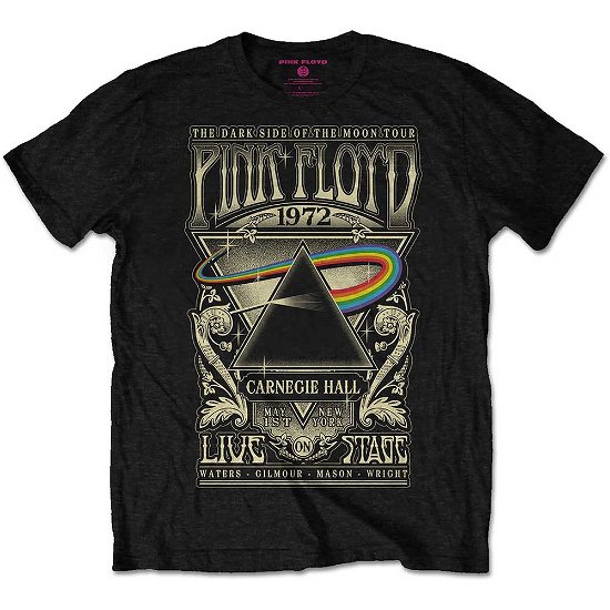 Pink Floyd Unisex T-Shirt: Carnegie Hall Poster (XXXX-Large) - Pink Floyd - Produtos -  - 5056561033075 - 