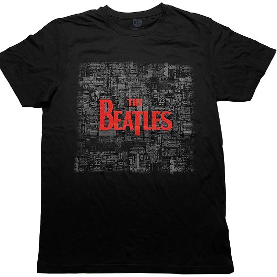 The Beatles Unisex Hi-Build T-Shirt: Tickets & Logo - The Beatles - Fanituote -  - 5056561059075 - 