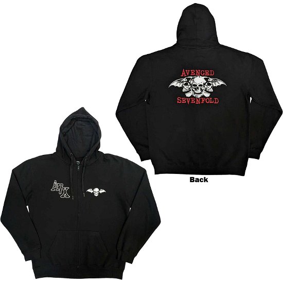 Avenged Sevenfold Unisex Zipped Hoodie: Dead Head (Back Print) - Avenged Sevenfold - Merchandise -  - 5056737212075 - 
